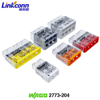 Bloc de jonction à 4 broches Connexion rapide 450V 32A Wagos 2773-404 Connecteur PUSH WIRE Conducteur Convient aux fils monobrin 2,5 mm