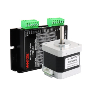 Hanpose ชุดมอเตอร์สเต็ป Nema17 <span class=keywords><strong>17HS4401</strong></span> 1.5A 40N.CM แรงบิด HPD322 8-36VDC แบ่งส่วนย่อย CNC ชุดมอเตอร์สเต็ปไดรฟ์ - Product Image 1