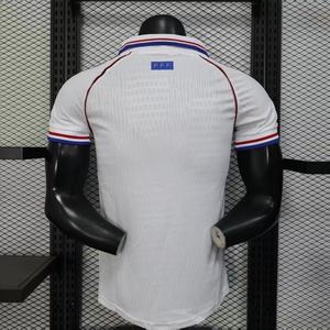 Maillot de football rétro Adidai France Coupe <span class=keywords><strong>du</strong></span> <span class=keywords><strong>Monde</strong></span> 1998 <span class=keywords><strong>Version</strong></span> Extérieur Maillot Original Prise en charge <span class=keywords><strong>du</strong></span> service OEM Style Thaïlandais - Product Image 1