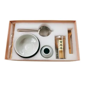 Bambus OEM Amazon Бумажная коробка Упаковка Порошок зеленого чая Аксессуары Японский венчик для чая Матча Набор для матча