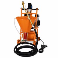 Pompa Sekrup Motor Brushless 220V Mobile, Penyemprot Mortar Elektrik Kontrol Digital, Mesin Semprot Semen Pasir All-in-one
