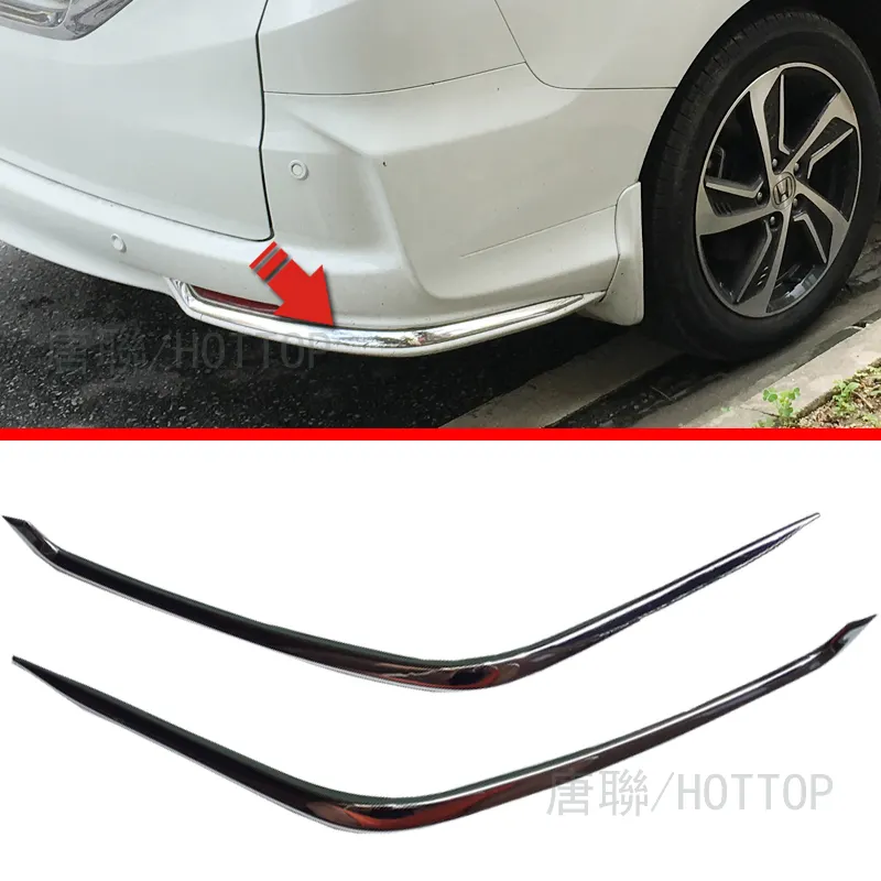 2 adet/takım krom arka sis lambası trim Honda odyssey için yüksek kalite abs arka köşe tampon koruma kapağı araba styling 2015 2016 2017