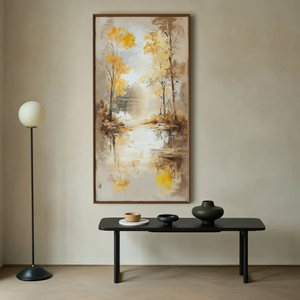 ภาพวาดสีน้ำมันแนวธรรมชาติฤดูใบไม้ร่วง ขนาดใหญ่ วาดด้วยมือ ขายส่งจากโรงงาน ศิลปะติดผนังแบบมินิมอล งานแฮนด์เมด พื้นผิวแบบ 3 มิติ - Product Image 3