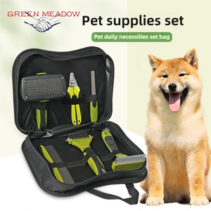 Haute qualité Compact 8-en-1 Portable Kit de toilettage pour animaux de compagnie à poils doux ensemble de nettoyage quotidien épilation aiguille peigne brosse de bain - Product Image 3