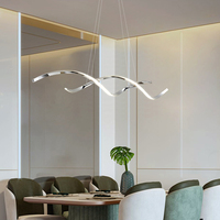 Lustres de luxe en aluminium, style nordique minimaliste, pour chambre à coucher, maison, luminaires suspendus industriels en fer, lampes LED