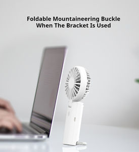 พัดลมมือถือพับได้3ระดับ, พัดลมมือถือแข็งแรงดีไซน์กะทัดรัดพร้อมที่ชาร์จแบบพกพาสำหรับเดินทางคอนเสิร์ตผู้หญิง - Product Image 5
