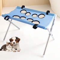 Hamac de toilettage et de bain détachable en acier inoxydable anti-morsure et anti-griffures pour chiens et chats de petite race