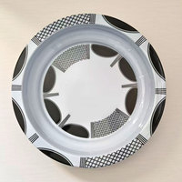 Vaisselle en mélamine HANBI HB-541221, directement de l'usine, grandes assiettes blanches, plateaux à poulet, vente en gros commerciale, sur mesure