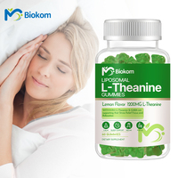 Gommes à mâcher à la L-théanine liposomale avec du magnésium, GABA, 5-HTP, Ashwagandha pour le calme, le sommeil et la relaxation pour adultes, enfants et personnes âgées
