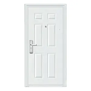 Trắng Nhà Sản Xuất Trực Tiếp Bán Thép An Ninh Cửa Nhập Interal Kim Loại An Ninh Cửa Thép Ngoại Thất - Product Image 1