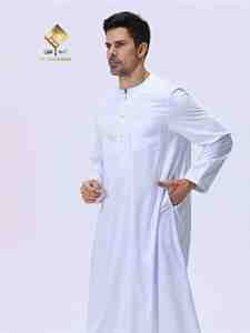 Nouvelle Robe Arabe Homme 2025 en Tissu Doux Anti-Boulochage de Qualité Supérieure, Style Marocain, Manches Longues, Coupe Universelle - Product Image 4