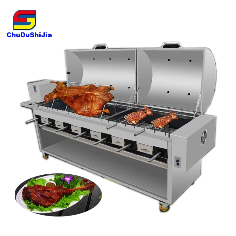 wholesale rotisserie bbq charcoal grill equipment and bbq skewers barb spit accessories set accessory table