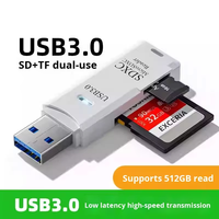 Lecteur de carte Micro TF SD USB 3.0, 5 Gbps, 2 en 1, lecteur de carte mémoire SD double fente USB 3.0, adaptateur USB 2.0 pour SDXC, SDHC, MMC, RS-MMC