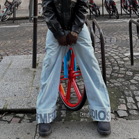 Jeans personnalisés pour hommes, pantalons streetwear, jeans bootcut pour hommes, jeans bootcut