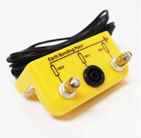 Prise de mise à la terre antistatique ESD de type L, norme européenne, avec bouton jaune 3x10mm