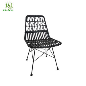 Lack-Silla de comedor tejida de ratán con patas de metal, silla de <span class=keywords><strong>jardín</strong></span> de ratán barata para exteriores, silla con acento de ratán para patio - Product Image 6