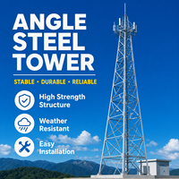 Torre de Telecomunicaciones Autoportante de Acero Angular Q345 Galvanizado en Caliente, Personalizable de 25m-70m, Mástil de Comunicación para Antenas 4G 5G