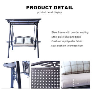 <span class=keywords><strong>Design</strong></span> moderno 2 persone confortevoli mobili da esterno giardino balcone 2 posti amaca in metallo appeso giardino altalene da giardino - Product Image 3