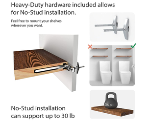 Cnlf Chất Lượng Cao Phòng Ngủ Lưu Trữ Trang Trí Tường Kệ Sách Kệ Gỗ Nổi Kệ - Product Image 3