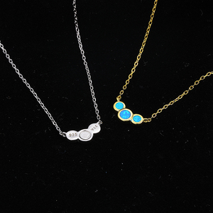 Các loại 925 bạc <span class=keywords><strong>Opal</strong></span> Vòng cổ với hộp cổ điển chuỗi trang trí yếu tố trang trí đồ trang sức cho đám cưới engagements quyến rũ thuyết phục - Product Image 5