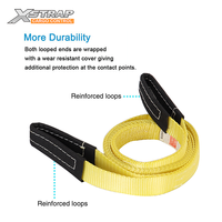 Xstrap sabuk anyaman datar mata ganda tali pengangkat poliester 1ton kualitas bagus, penggunaan satu arah