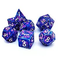 Best-seller : Ensemble de 7 dés polyédriques en métal sur le thème des dragons et des donjons, conçus spécifiquement pour les joueurs de DND