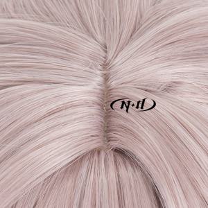 ND <span class=keywords><strong>Herta</strong></span> Cosplay pelucas Honkai Star Rail juego fibra de alta temperatura resistente al calor sintético Comic Con Coser recto marrón claro - Product Image 6