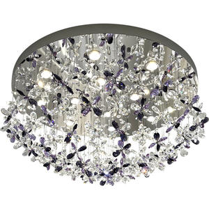 Lámpara colgante con diseño de flores de cristal para sala de estar, dormitorio, comedor, candelabros redondos ovalados - Product Image 6