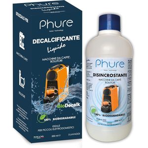Phure Biodegradable <b>Liquid</b> Descaler 500ml for <b>Coffee</b> Machines and Kettles - Product Image 1