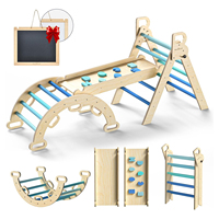 Faltbares Kletter spielzeug Montessori Klettergerüst Holz kletter dreieck Set Home Gym Indoor-Spielplatz Jungle Gym für Kinder