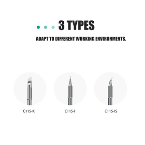 Pointe de fer à souder <span class=keywords><strong>OSS</strong></span> C115 K/IS/I compatible avec la station de soudage T12, noyau chauffant de remplacement pour la réparation de téléphones - Product Image 6
