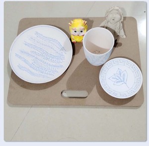 Planche <span class=keywords><strong>à</strong></span> <span class=keywords><strong>modeler</strong></span> portable en MDF brun LISI avec poignée pour poterie, céramique, argile polymère, estampage/cuisson (multiple) - Product Image 6