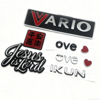 Plaques signalétiques personnalisées en plastique ABS chromé autocollantes pour emblèmes de voiture, lettres de logo, décoration extérieure du moteur avant – Vente en gros