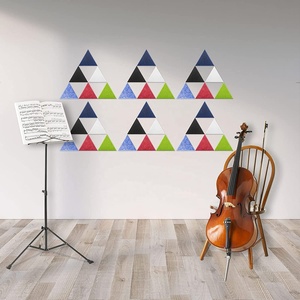 Lot de 24 panneaux acoustiques en Fiber de Polyester absorbant le son biseauté haute densité pour la décoration murale. - Product Image 5