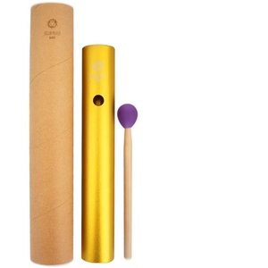 Tube sonore accordé aux chakras, 7 couleurs, en métal, avec marteau en bois, pour la guérison spirituelle (vente en gros) - Product Image 6