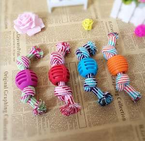 Mainan Interaktif Gigitan Tali Anjing, Mainan Anak Anjing Tangguh untuk Anjing Kecil Sedang, Mainan <span class=keywords><strong>Tug</strong></span> Perang Membersihkan Gigi - Product Image 2