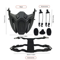 Masque tactique demi-visage réglable pour la protection buccale, équipement de sécurité sportive CS