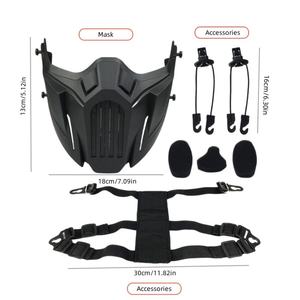 قناع تكتيكي نصفي للوجه قابل للتعديل لحماية الفم، معدات أمان للرياضات القتالية - Product Image 4