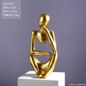 DREA Resin Art Supplies Abstract Figure Gold Resin Figure For Home Hotel Table Decoration