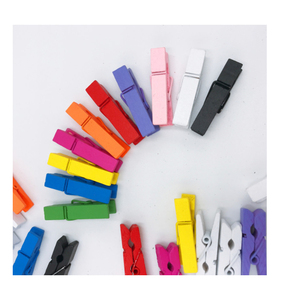 <span class=keywords><strong>Mini</strong></span> épingles <span class=keywords><strong>à</strong></span> <span class=keywords><strong>linge</strong></span> en bois colorées 35x7mm, pinces <span class=keywords><strong>à</strong></span> <span class=keywords><strong>linge</strong></span> pour Photos, papier artisanal - Product Image 3