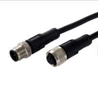 M12 4 Pôles Circulaire De Type Y double câble de 10 mètres m12 4pin câble de caméra de vue arrière Assemblées 5m