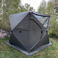 Tente de sauna isotherme OEM à 3 couches avec fenêtre en TPU, ignifuge, portable, avec cheminée pour poêle