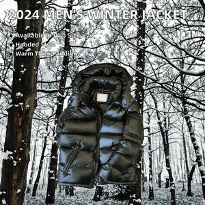 2024แจ็คเก็ตลำลองสำหรับผู้ชาย, เสื้อโค้ทขนเป็ดมีฮู้ดผ้าฝ้ายโอเวอร์ไซส์ - Product Image 3