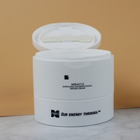 Pot cosmétique rechargeable en plastique PP de 100g avec couvercle torsadé et spatule pour emballage de soins de la peau