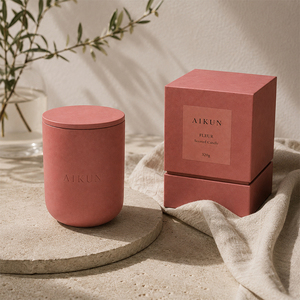 Bougie aromatique en cire de soja en céramique faite à la main AIKUN, senteurs luxueuses, bougies en céramique personnalisées pour la décoration de la maison, Noël, Saint-Valentin - Product Image 2