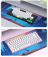 Vente en gros Pudding Transparent Keycaps Clavier de jeu mécanique ABS 84 touches RGB rétro-éclairé 75% Clavier de jeu mécanique