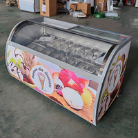 Congélateur horizontal, congélateur à crème glacée, petit réfrigérateur commercial, vitrine pour la vente de crème glacée