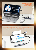LDNIO DS-64U Hub USB 4 ports USB 3.0 5 Gbps et répartiteur USB 2.0 avec connecteur USB et Type C 2 en 1 pour ordinateur portable, PC, tablette
