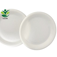 Assiettes jetables rondes en amidon de maïs compostables de 10 pouces, personnalisables et très résistantes