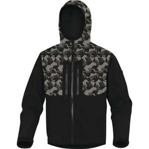 DELTA PLUS - HORT2NCXG Poliéster/elastano ''softshell'' negro-Chaqueta de camuflaje con 3 capas laminadas CHAQUETAS DE TRABAJO - Product Image 1